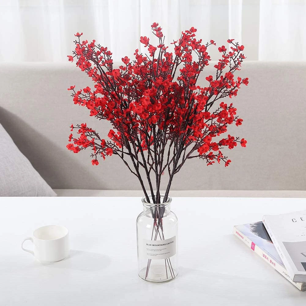 Gypsophila rouge fleurs artificielles en soie, fleurs de cerisier, Bouquet  bricolage Arrangement de mariage décor couronne de fleurs artificielles  pour bébés | AliExpress