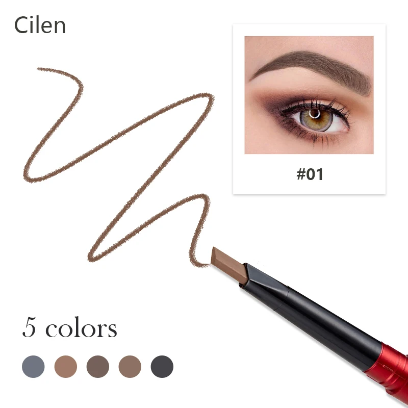 

2 in 1 Double Tip Eyebrow Pencil Eye Brow Gel Stereoscopic Waterproof Anti-smudge Longlasting Pen Eyebrow eye makeup palette