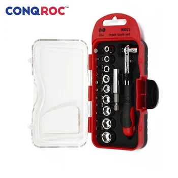 

23 in 1 Multi Function Precise Mini Ratchet Screwdriver Bits Set Sockets Extension Rod Repair Tool Kit with Tool Case