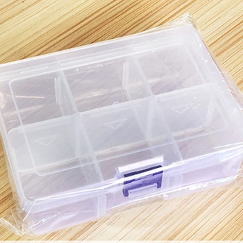 

Storage Containers Plastic Box Compartment Large 6 Grid Finishing Desktop Firm Adjustable Jewelry Cases Craft Tool Removable