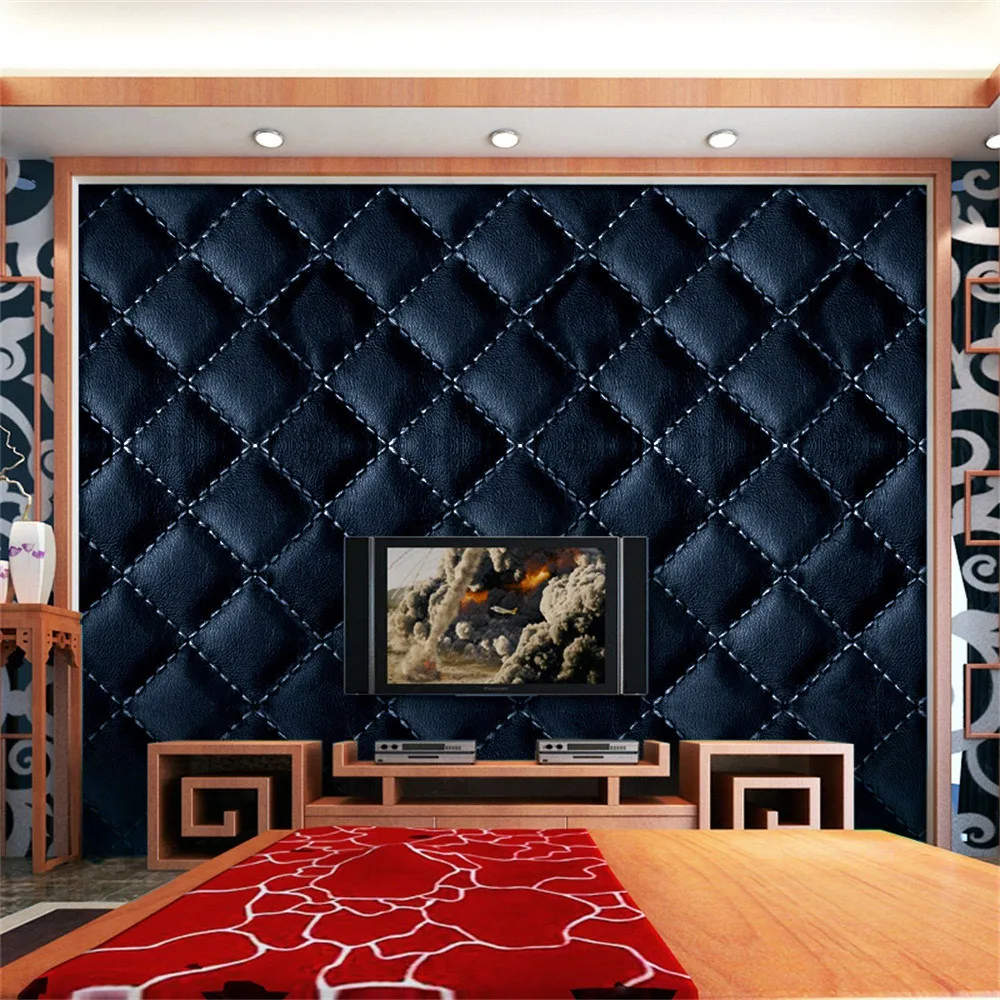 * 3D винтажные текстурированные обои из кожи ПВХ реалистичный вид
