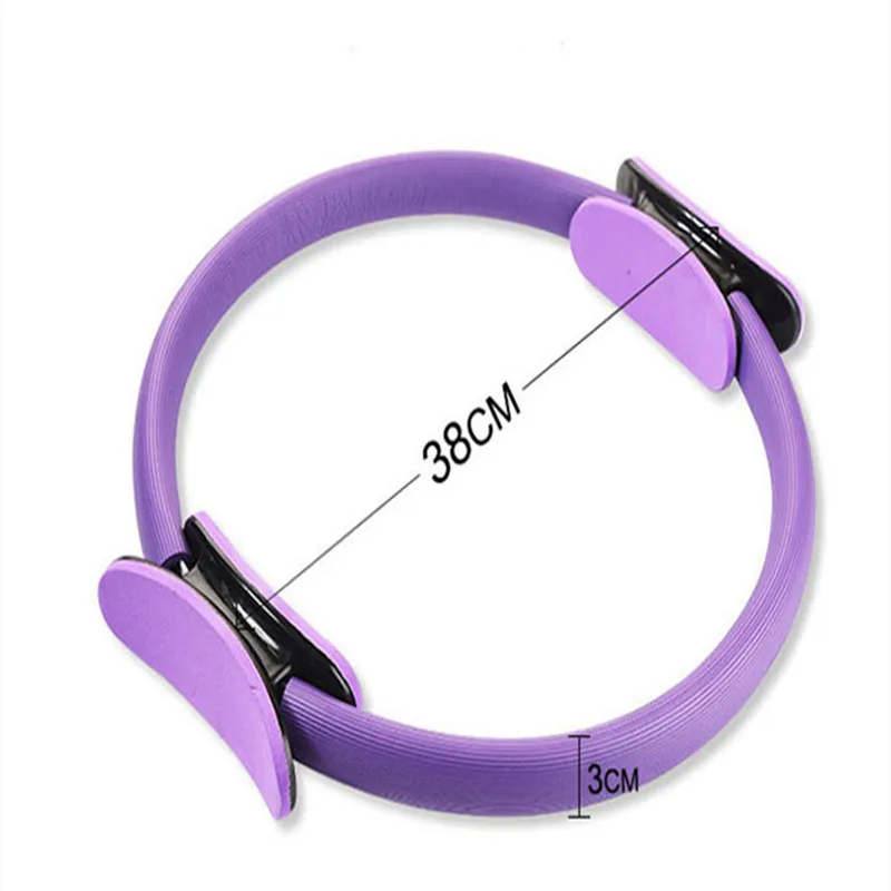 1Pcs Portable 38cm Yoga Fitness Pilates Circle Lightweight Slimming Magic Circle Thighs Legs Resistance Yoga Ring Training Tool