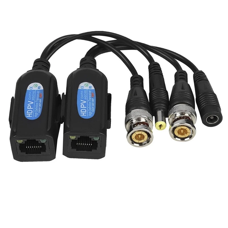 DC-8MHZ coaxial pasivo para CCTV, BNC, alimentación de vídeo, transceptor Balun a conector RJ45, 1 par, gran oferta