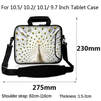 

High Quality Messenger Briefcase Handbag Sleeve Tablet Bag Women Girls Prints Netbook Case For iPad Pro 10.5", iPad 2 3 4 Case