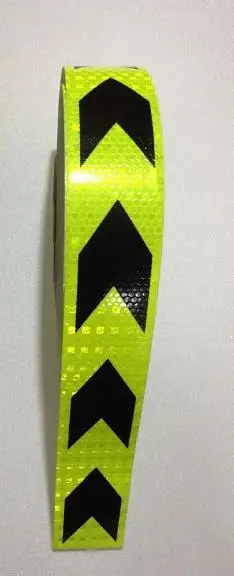 Yellow Black Arrow 5 см* 100 см самоклеящаяся стрелка светоотражающая лента дорожный указатель движения - Цвет: Yellow Black Arrow