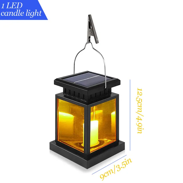 Solar LED Lights Outdoors Focus Floor Lanterns Panel Candle Terraza Indoor Hanging Balcony Birds Decoration Lighting For Garden 1LED Cangde