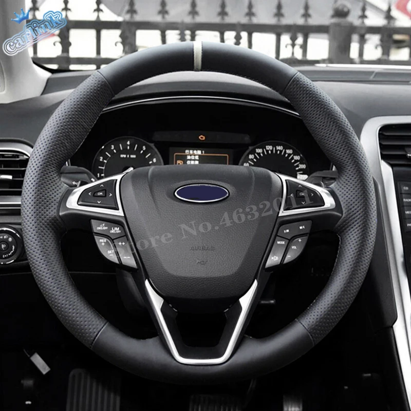 

For Ford EDGE 2015 2016 2017 ABS Matte car body Steering wheel Interior Kit switch cover Trim lamp frame parts accessories 3pcs