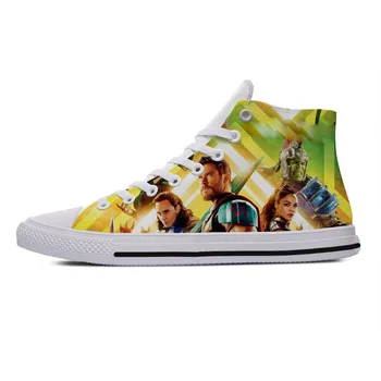 

NEW THOR RAGNAROK Movie Poster High Top Canvas Fashion Lightweight Shoes Breathable Shoes for Women Men