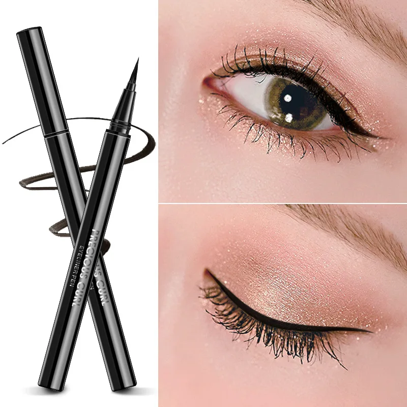 

[0.8ml] brand laikou eyeliner quick drying long lasting waterproof not smudge easy to remove creates eye line 2 colors