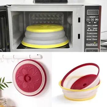 

1pc Foldable Splash-proof Food Microwave Cover Fresh Covers Multifunction Breathable L7O7 Oven Plate Box Plastic Keeping Ki J7F3
