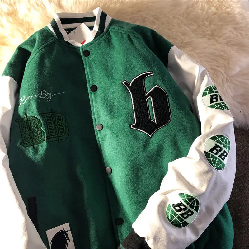 

Outer ladies and men couple jackets tops teen oversized jackets cardigans high quality baseball uniforms top reto clothing