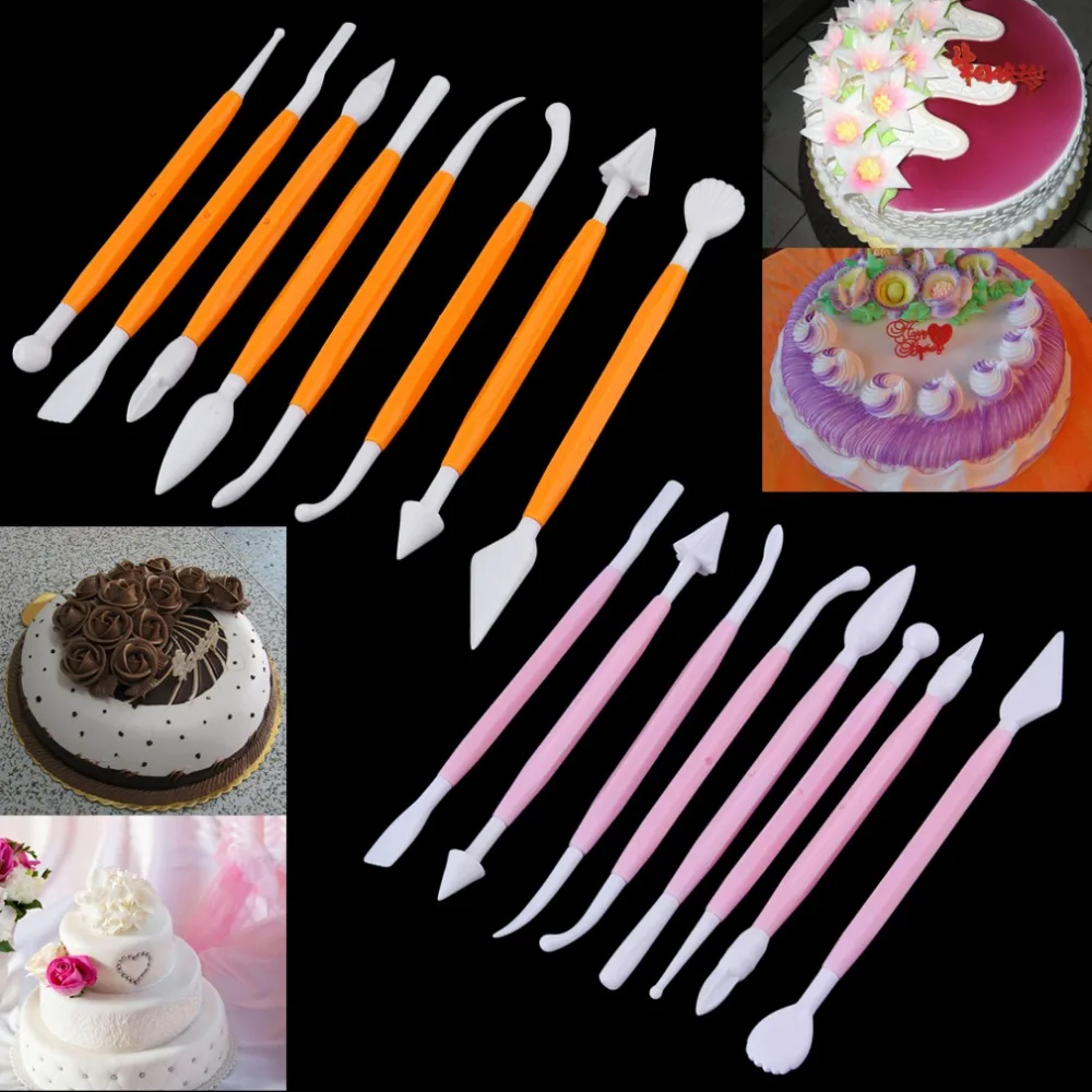 

Fashion 8pcs Fondant Cake Cookie Decorating Paste Flower Modelling Tools Set Kit
