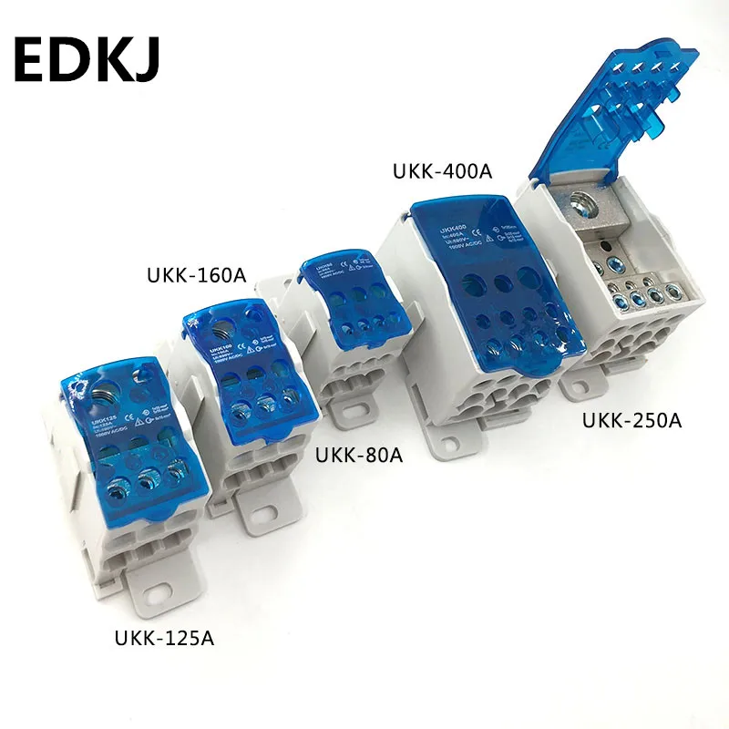 

UKK80A UKK125A UKK160A UKK250A UKK400A UKK500A Terminal Block 1 in many Out Din Rail distribution Box