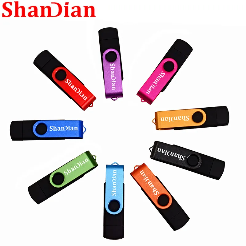 Высокоскоростной USB флеш накопитель SHANDIAN OTG 128 ГБ 64 Usb 32 256 для смартфонов Android/ПК|USB