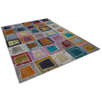 

200x280 Cm Multicolor Handmade Modern Patchwork Rug-7x9 Ft
