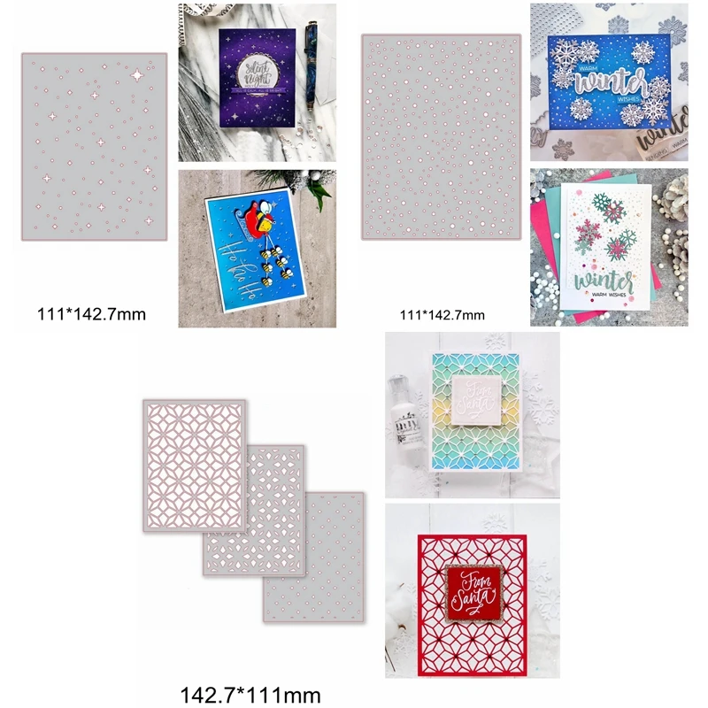 

Square Rectangle Hollowed Lace Layered Mix Shape Frame Metal Cutting Dies Make Cards Background Scrapbook Craft Die Cut In New