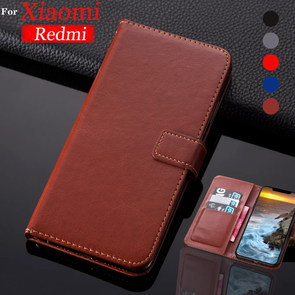 Luxury Leather Flip Book Case For on XiaoMi RedMi Note 5 6 7 8 Pro 8Pro 3S 4A 4X 6A 7A 8A Retro Wallet Cover RedMi7 RedMi8 Cases | Мобильные