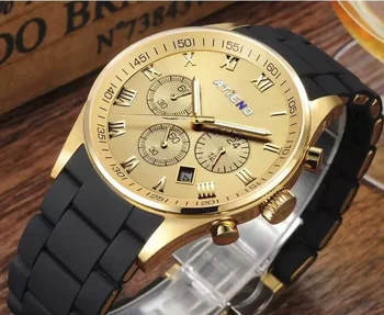 

ATIENO Luxury Men'S Silicone Quartz Water Proof Wrist Watch for Men