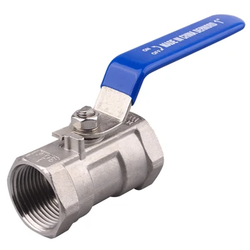 

1Pc Ball Valve Female Threaded Stainless Steel Ball Valve SS304 BSP 1 Inch
