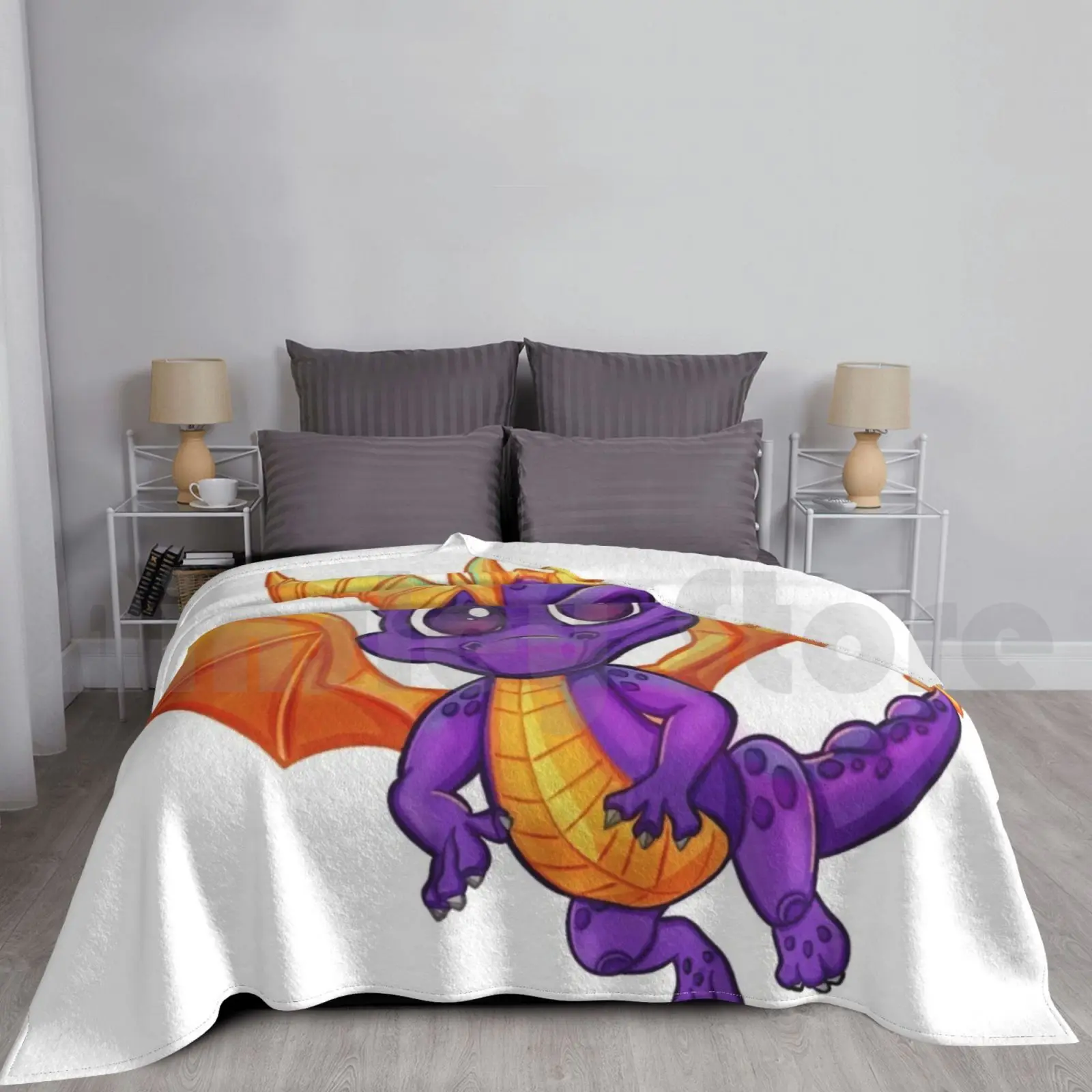 Purple Dragon Blanket Fashion Custom Spyro Purple Dragon Videogiochi