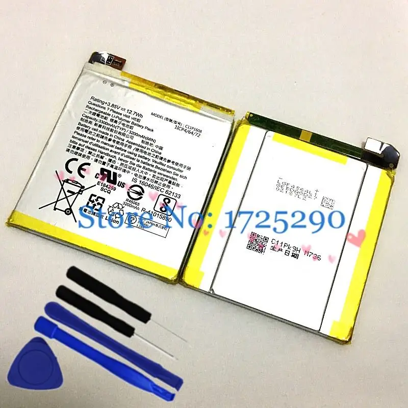 Аккумулятор ZS571KL C11P1608 3300 мач для ASUS Zenfone AR A002 A002A аккумулятор + инструменты |