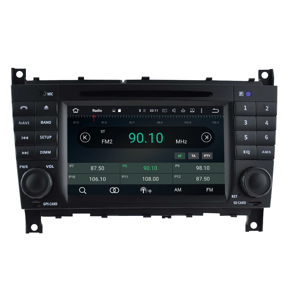 4G ОЗУ Android 9 0 автомобильный DVD стерео для Mercedes/Benz/c class/W203/G Class/W467 радио GPS навигация