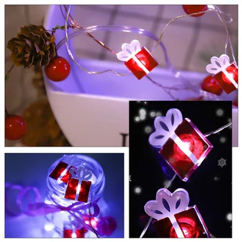 

3m Fairy Lights LED Gift Shape Waterproof String Lights Christmas Garland Indoor Remote Control Bedroom Home Wedding Decoration