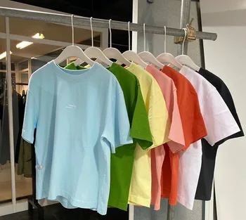 

2020 Spring Summer Women Small Letter Logo Print T-shirt Cotton Casual Wild Multicolor Short Sleeve T-shirt Top A3