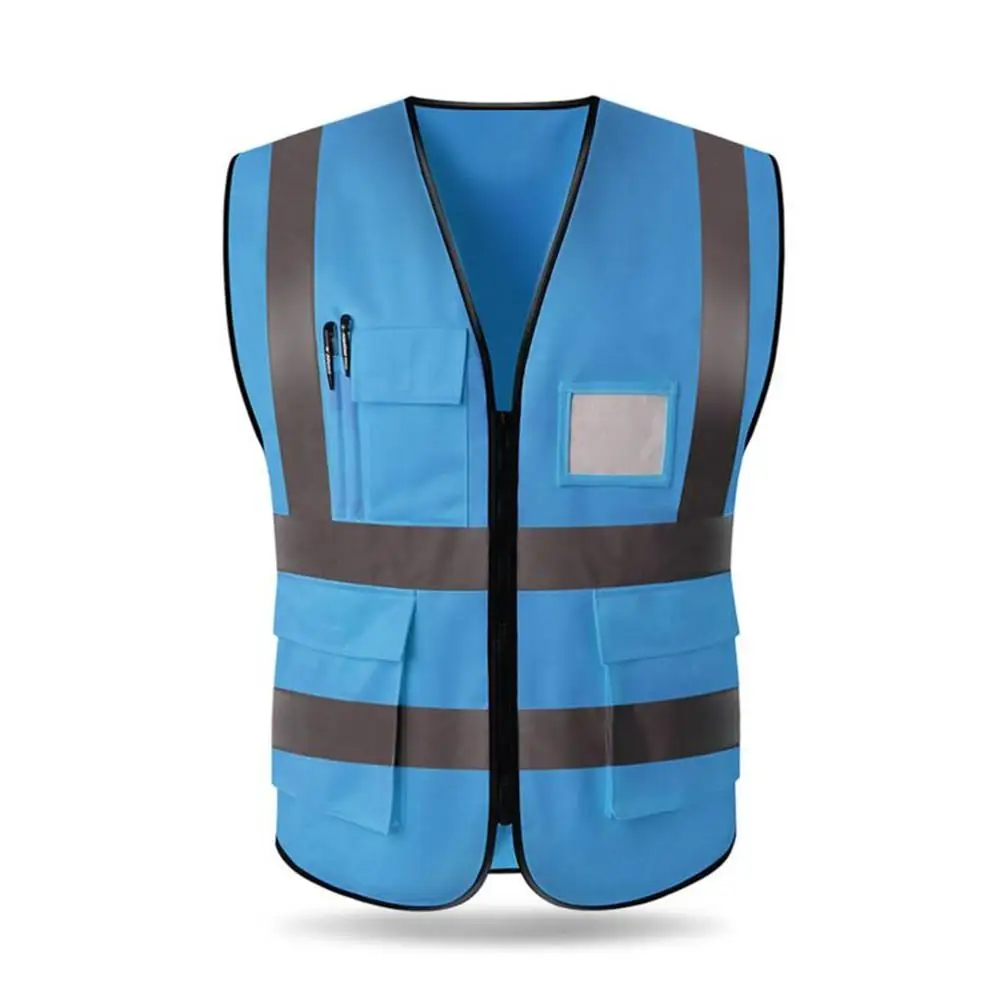 Vest Yellow Orange Blue Green Color Reflective Fluorescent Outdoor Safety Clothing Running Ventilate Safe High Visibility
