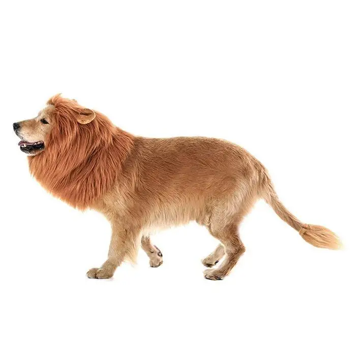 Домашнее животное необычный костюм косплей льва парик шапка собака шляпа одеваются коричневый с 74 см/29,1 дюйма уши смешная игрушка шапка для щенка шапки для собак