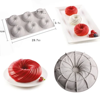 

Wool Ball Shaped Mousse Mold Silicone Cake Mold Round Swirl Baking Form Tray Chocolate Fondant Moulds Cake Decorating Bakeware