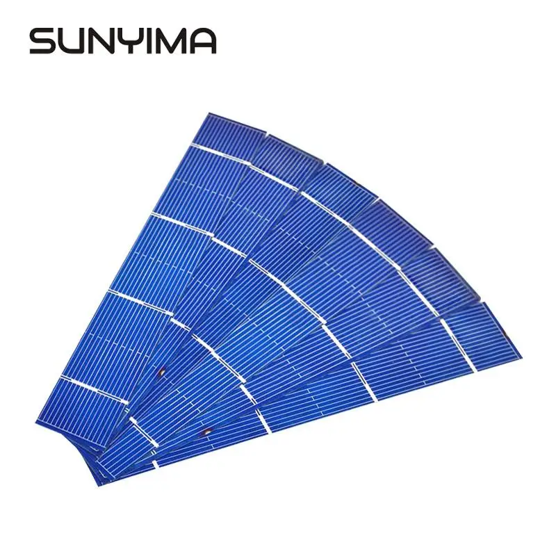SUNYIMA 50 шт. поликристаллические Кремниевые Солнечные панели 156*26 мм для DIY
