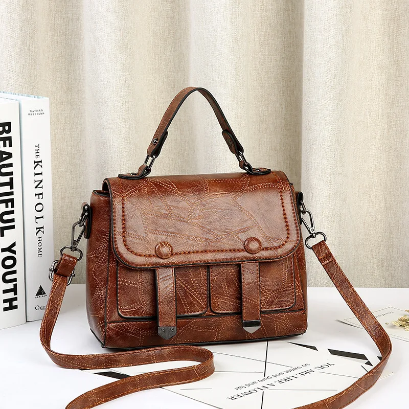 

2020 New Style College Style Shoulder Poor Bag Texture Simple WOMEN'S Fashion Handbag Bag Handbag Square Sling Bag