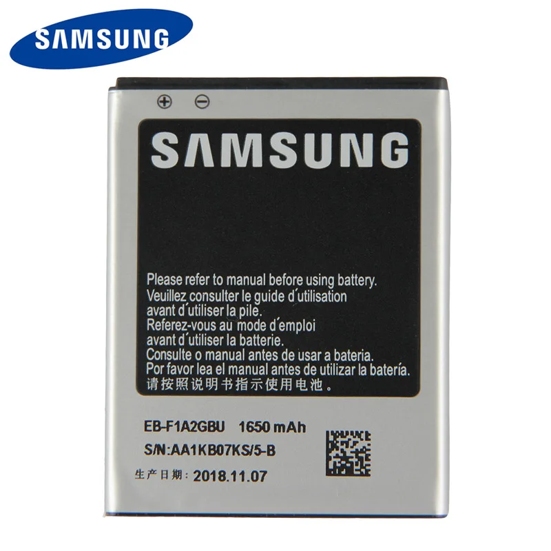 

Original Samsung High Quality EB-F1A2GBU Battery For Samsung I9100 I777 I9050 B9062 I9108 I9103 1650mAh