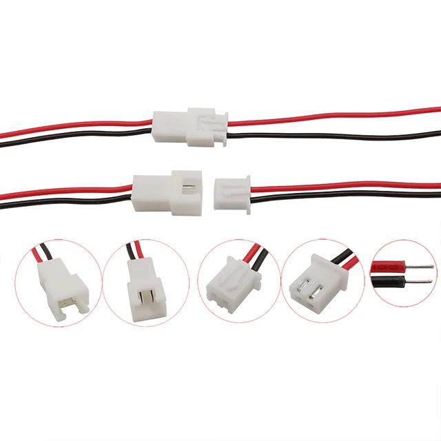 NEUFU 10Pcs Mini Micro JST XH2.54 2-Pin Connecteur Plug Avec 150mm Câbles -  Cdiscount Bricolage