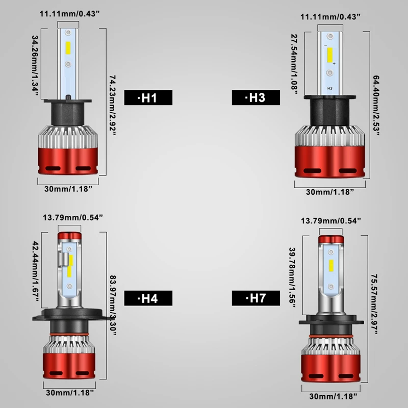 Katur 20000Lm H7 светодиодный авто лампы H1 H3 H4 H8 H11 HB3 HB4 9005 9006 9012 HIR2 головной светильник светодиодный лампы Светильник лампы туман светильник s турбо светодиодный