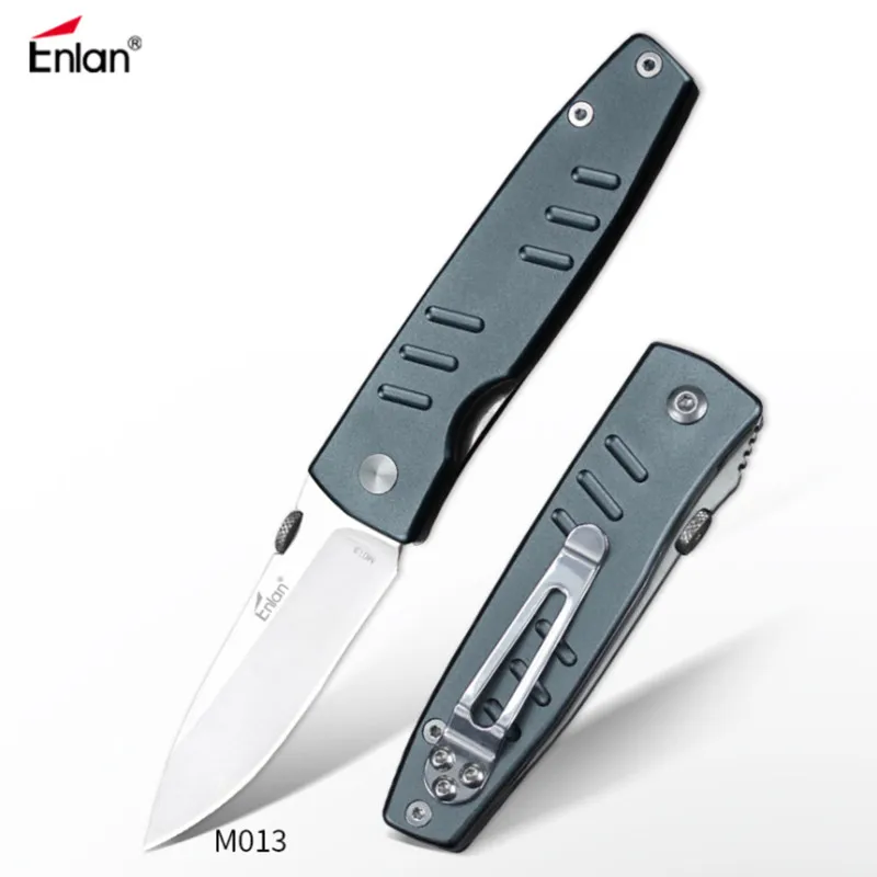 Складной нож Enlan M013 8Cr13Mov лезвие алюминиевая ручка карманный для выживания на