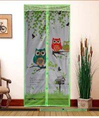 Owl GREEN Магнитная Дверь сетка занавес противомоскитная сетка экран Ошибка Fly Guard мягкий мультфильм Лучшая цена - Цвет: Owl GREEN