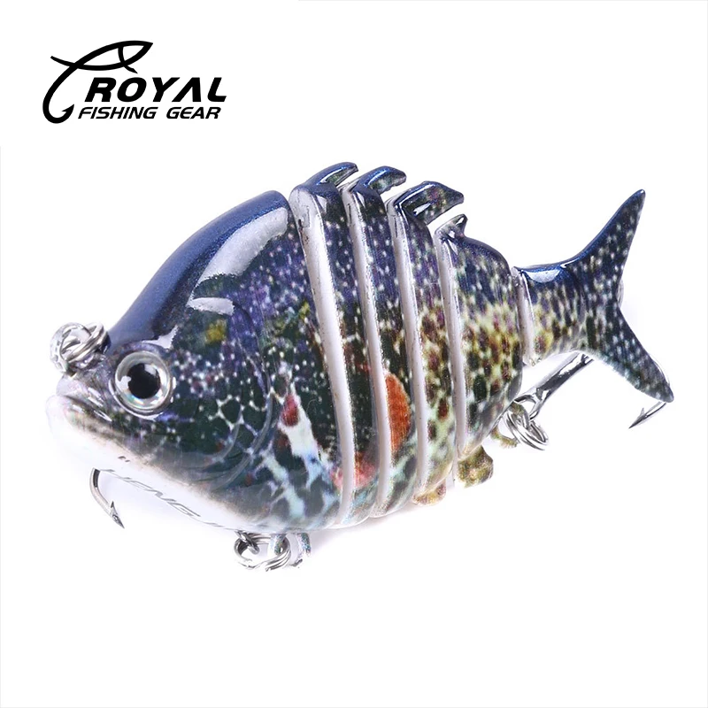 1 шт. Реалистичная рыболовная приманка 6 сегментов Swimbait Crankbait тяжелая медленная 9 г