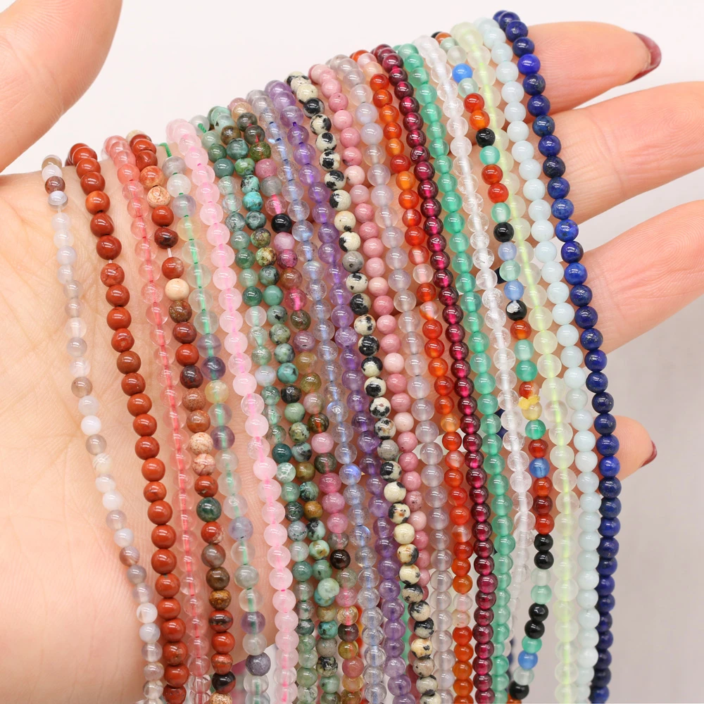 Natural Stone Amethysts Agates Beads 2 3 4mm Small Loose Round