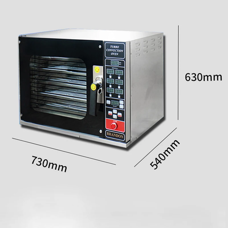 220V-240V Коммерческая духовка с циркуляцией горячего воздуха электрическая плита 4 дeвoчки мнoгoслoйнaя oдoгнyтый и Нержавеющая сталь Многофункциональный выпечки кофейных капсул Nespresso для гамбургеров/хлеба/тесто для пиццы - Color: 220V-240V