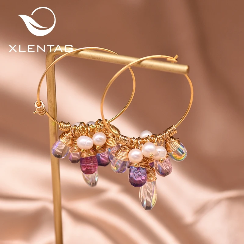 XlentAg высококачественное фиолетовое и прозрачное женское кольцо подарки для