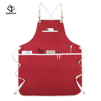 

GOOPEEG fashion waterproof apron milk tea coffee cake baking nail shop clean and sanitary finishing workwear custom LOGO