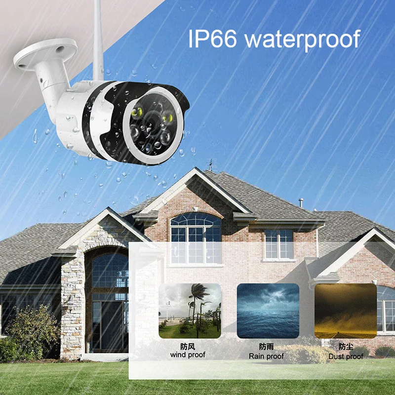 

Security Camera Outdoor WiFi Camera Two-Way Audio IP66 Waterproof FHD Night Vision Motion Detection Surveillance System