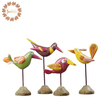 

Pop Art Creative Painting Handmade Jungle Funny Bird lovely Ornaments Mini Decoration Home Craft Best Gift