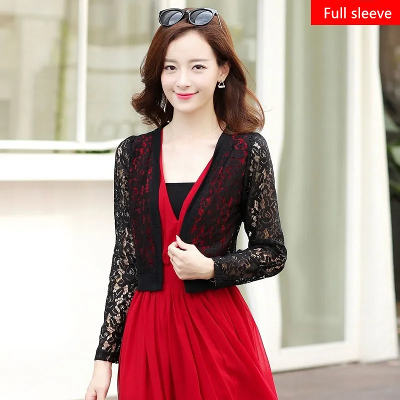 Women Long 3/4 Short Sleeve Shrug Lace Cape Elegant Wraps Beach Shawl Bridal Bolero