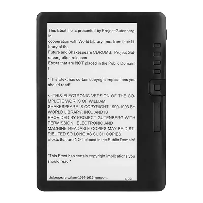 Мини 7 дюймов E-Ink Экран из устройства для чтения электронных книг электронная читалка электронная Бумага книга с передним светильник 8 Гб карта памяти премии сувенир 220x185x40 мм