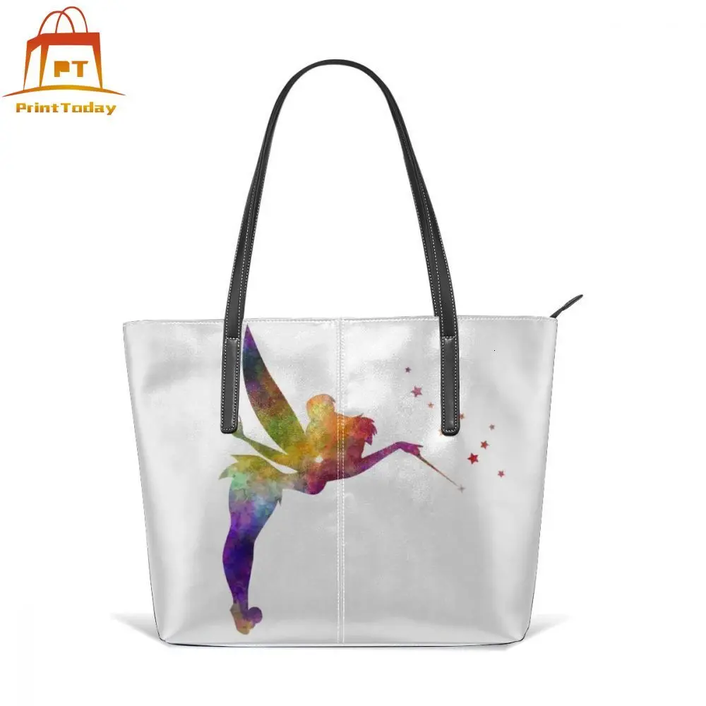 

Tinkerbell Handbag Tinkerbell In Watercolor Top-handle Bags Trending Large Leather Tote Bag Pattern Womens Women Handbags