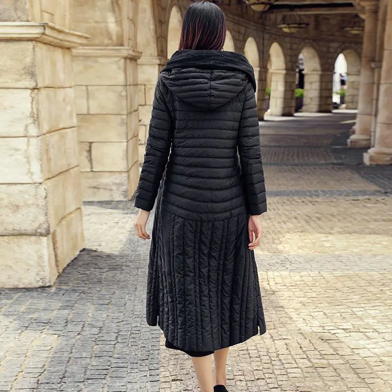 

90% Duck Down Jacket Women Winter Warm Long Hoody Parka 2020 New Fashion Black Coat Female Overcoat casaco feminino LX2433