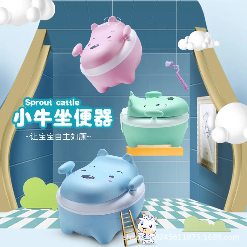 

New Style Toilet for Kids Baby Small Chamber Pot Infant Cartoon Pedestal Pan Infants Urinal